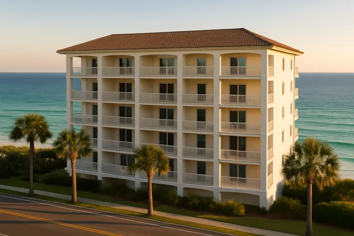 Illustrative gulf-front condominium near Highway 98 Destin Florida